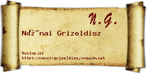 Nánai Grizeldisz névjegykártya